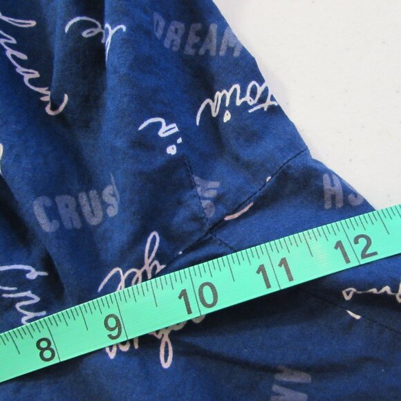 Victorias Secret Blue 'Script' Lightweight Cotton Pajama Pants Medium - Picture 8 of 11